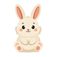 Obraz premium Adorable bunny illustration A cute and cuddly companion perfect for children's stories bringing joy and warmth with its endearing design