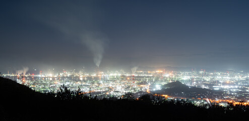 美しい工場夜景　岡山県