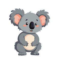 Obraz premium Adorable Koala Illustration: A charming cartoon-style koala bear perfect for children's content featuring a cute friendly design