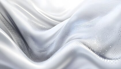 Naklejka premium Elegant fabric with shimmering dots softly drapes across surface