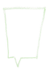 Separate green speech bubble on transparent background