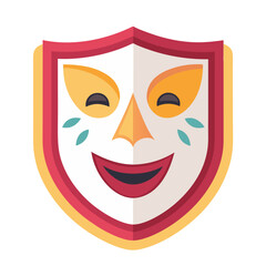 Happy theater mask vector illustration
