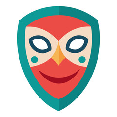 Colorful abstract mask vector illustration
