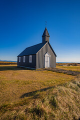 The Búðakirkja Church is a small wooden church erected on the southern shore of the Snæfellsnes Peninsula in Iceland.