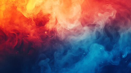 Abstract Colorful Smoke Swirling Design