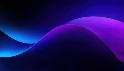 vibrant abstract wave background with neon blue and purple gradient curves on a dark backdrop, ideal for digital design and tech branding

