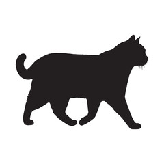 Cat Silhouette - Stylized Cat for Fashion and Accessories - Cat Vector - Cat Illustration - Minimalist Cat Silhouette - Cat Vector - Cat Digital Art
