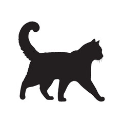 Cat Silhouette - Sweet Cat Sleeping in a Peaceful Pose - Cat Vector - Cat Illustration - Minimalist Cat Silhouette - Cat Vector - Cat Digital Art
