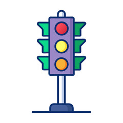 Traffic light vector illustration
