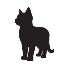 Cat Silhouette - Artistic Cat Face Line Drawing - Cat Vector - Cat Illustration - Minimalist Cat Silhouette - Cat Vector - Cat Digital Art
