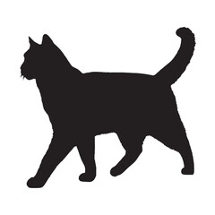 Cat Silhouette - Sleeping Cat in a Cozy Outline - Cat Vector - Cat Illustration - Minimalist Cat Silhouette - Cat Vector - Cat Digital Art
