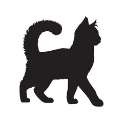 Cat Silhouette - Classic Cat Outline for Wall Art - Cat Vector - Cat Illustration - Minimalist Cat Silhouette - Cat Vector - Cat Digital Art
