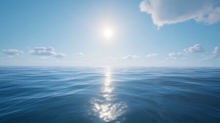 Fototapeta premium Sun shining on calm ocean water images