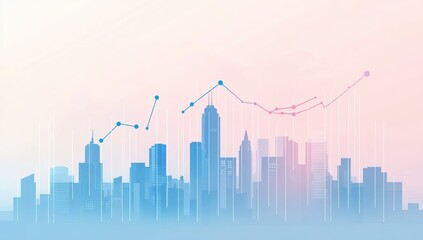 City Skyline Growth Chart Background