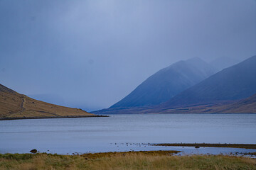 The autumn landscape in Westfjords of Iceland.