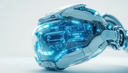 Futuristic headgear, technology, light, studio