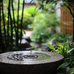 Zen inspired Waterdrop Stone Bowl