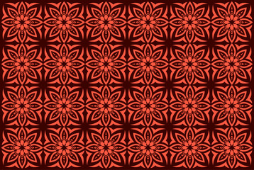 Geometric Tile-Inspired Pattern for Fabric Printing, Ornamental Floral Geometry for Wallpaper Design