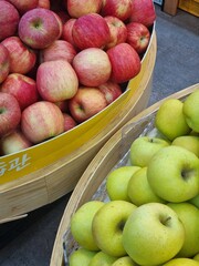 Fresh red and green apples with vibrant colors, crisp texture, and juicy sweetness. Perfect for snacking, baking, or making refreshing juices. A healthy and delicious fruit choice!