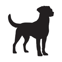 Dog Silhouette - Classic Dog Outline for Prints - Dog Vector - Dog Illustration - Minimalist Dog Silhouette - Dog Vector - Dog Icon
