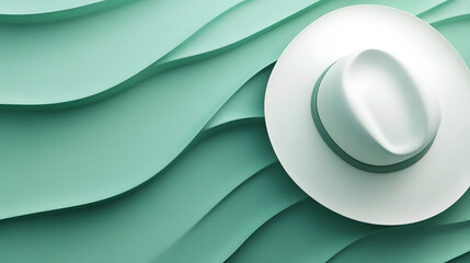 Green background top view with copy space 