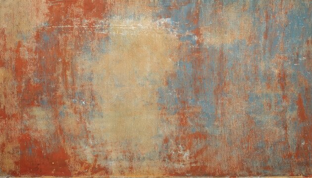textured abstract background with blue, rust, and gold tones, distressed grunge effect, perfect for wall art and digital design

