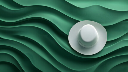 Green background top view with copy space 