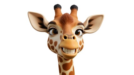 Cartoon giraffe smile