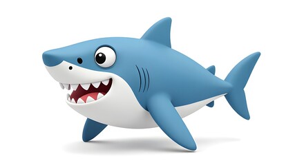 Obraz premium 3D world of cute sharks