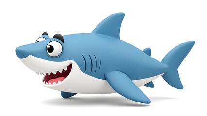 Obraz premium 3D world of cute sharks