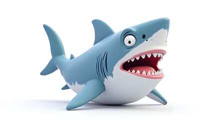 Obraz premium 3D world of cute sharks