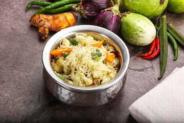 Indian vegetarian pilao basmati rice
