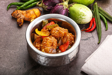 Chinese cuisine - prawn with chili sauce