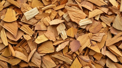 Natural Wooden Chips for Landscaping and Gardening Applications