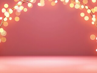 A warm and cozy background with a dreamy, out-of-focus arch of light points at the top, creating a soft and ethereal atmosphere, ideal for romantic, abstract, and inspirational themes.