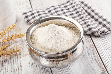 Wheat flour heap for bake