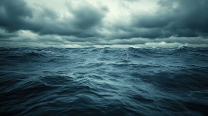 dramatic ocean storm scene