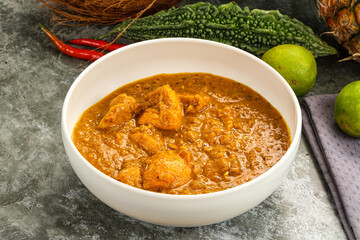 Indian cuisine - spicy chicken curry