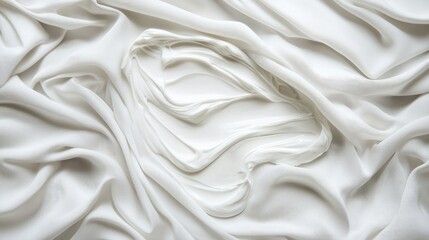 Obraz premium Elegant White Fabric Texture with Soft Drapes and Flowing Light