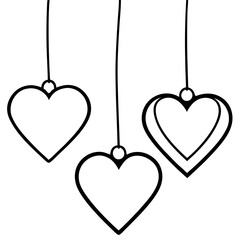 Boho Heart Mobile Line Art