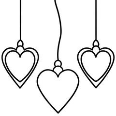 Boho Heart Mobile Line Art
