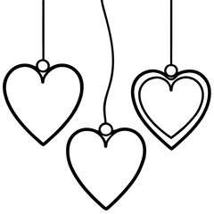 Boho Heart Mobile Line Art
