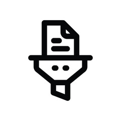 filter line icon. Clean and minimalist vector icon for websites, mobile apps, presentations, and logos. Fully scalable and customizable for any project.