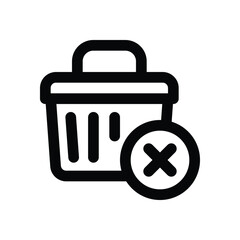 remove item line icon. Clean and minimalist vector icon for websites, mobile apps, presentations, and logos. Fully scalable and customizable for any project.