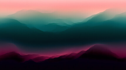 Fototapeta premium Vibrant Gradient Abstract Background with Blurred Green and Pink Hues – Modern Digital Art, Soft Glow, and Atmospheric Light Effects for Websites, Graphics, and Creative Design Projects