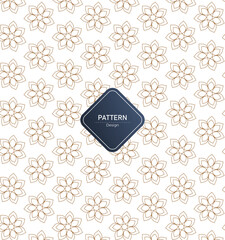 Abstract geometric flower pattern Seamless vector background