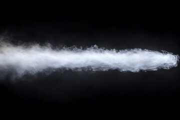 Fototapeta premium White smoke isolated on black background,abstract white smoke on black background