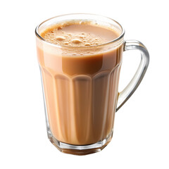 Refreshing iced teh tarik in a glass mug perfect for a hot day delicious on transparent background