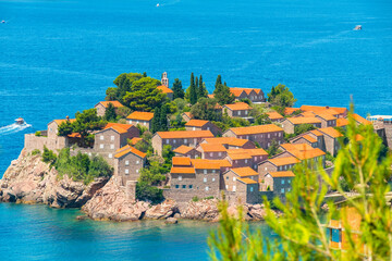 Island of Sveti Stefan. Montenegro