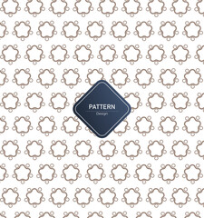 seamless flower pattern with bold striped circles. Stylish geometric texture